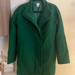 J. Crew Women's Emerald Green Trench Coat